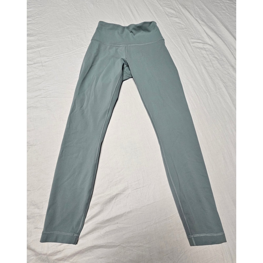 Lululemon Align High-Rise Leggings Women 6 Sage Grey Nulu 25" Inseam Yoga Pants